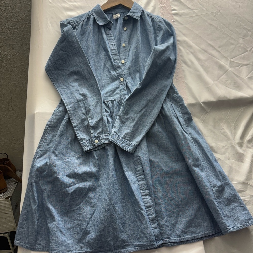 J. Crew Factory Chambray Shirt Dress